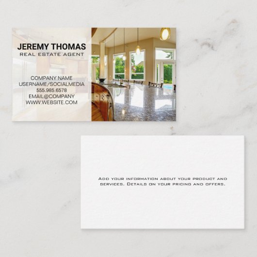 makelaar in onroerend goed | interieurwoning | mod visitekaartje (Voorkant / Achterkant)