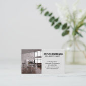 makelaar in onroerend goed | Loft interieur Visitekaartje (Staand voorkant)