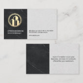 makelaar in onroerend goed | marmeren luxe visitekaartje (Voorkant / Achterkant)