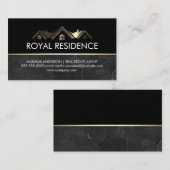 makelaar in onroerend goed | metaalgoud visitekaartje (Voorkant / Achterkant)