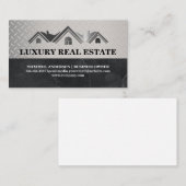 makelaar in onroerend goed | metaalpatroon visitekaartje (Voorkant / Achterkant)