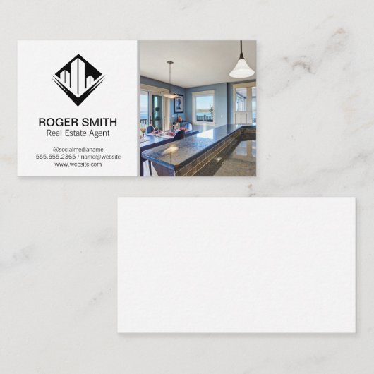 makelaar in onroerend goed | Moderne keuken Visitekaartje (Voorkant / Achterkant)