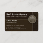makelaar in onroerend goed | Professioneel bruin Visitekaartje (Voorkant)