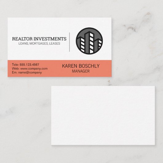 makelaar in onroerend goed | Professioneel Visitekaartje (Voorkant / Achterkant)