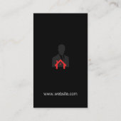 makelaar in onroerend goed | Red Home-pictogram Visitekaartje (Achterkant)