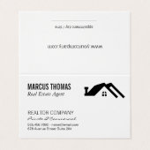 Makelaar in onroerend goed visitekaartje (Buitenkant ongevouwen)