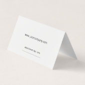 Makelaar in onroerend goed visitekaartje (Achterkant)