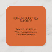 makelaar in onroerend goed | Woning en gebouwen Vierkante Visitekaartje (Achterkant)