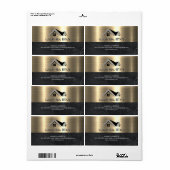 Makelaar in onroerend goed | Zakelijk kaartje met Etiket (Full Sheet)