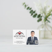 makelaar in onroerend goed | Zakelijk Man in Kostu Visitekaartje (Staand voorkant)