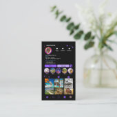 Makelaar Instagram Vastgoedmakelaar Paarse QR Visitekaartje (Staand voorkant)