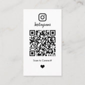 Makelaar Instagram Vastgoedmakelaar Witte QR-code Visitekaartje (Achterkant)