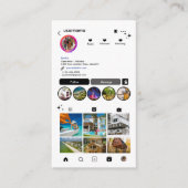 Makelaar Instagram Vastgoedmakelaar Witte QR-code Visitekaartje (Voorkant)