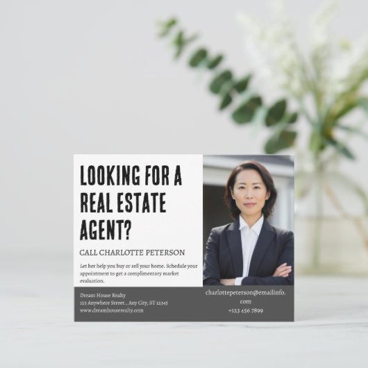 Makelaar Introductie Marketing Farming Briefkaart (Staand voorkant)