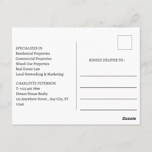 Makelaar Introductie Marketing Farming Briefkaart (Achterkant)