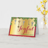 Makelaar Kerst Groet Aangepaste Vouwkaart Kaart (Gele Bloem)