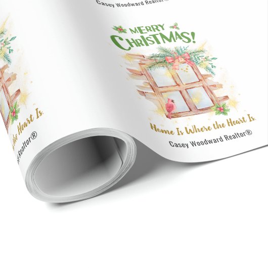 Makelaar Kerstmis | Thuis is waar het hart is Cadeaupapier (Rol Hoek)