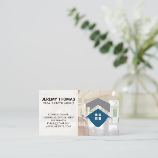 Makelaar | Keuken | Realtor Logo  Visitekaartje (Staand voorkant)