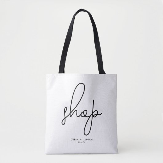 Makelaar klant moderne aangepaste gift tote bag (Voorkant)