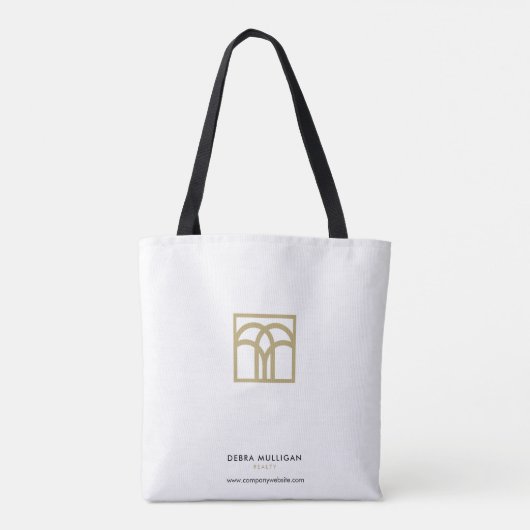Makelaar klant moderne aangepaste gift tote bag (Achterkant)