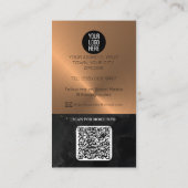 Makelaar koper Metallic Gold Marmer Visitekaartje (Achterkant)