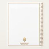 Makelaar l Modern Gold & White Makelaar Planner (Achterkant)
