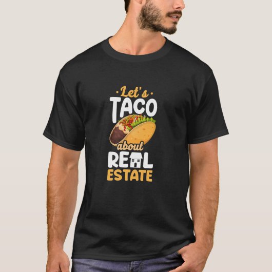 makelaar laat taco over onroerend goed met lange m t-shirt (Voorkant)
