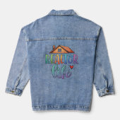 Makelaar Leven Kleurrijk Vastgoed Denim Jacket (Achterkant)