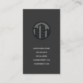 Makelaar Logo | Marmer | Bedrijfspictogram Afsprakenkaartje (Achterkant)