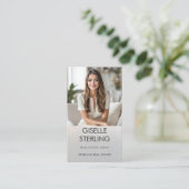 Makelaar Luxe Metalen Foto  Visitekaartje (Staand voorkant)