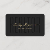 makelaar makelaar Elegant Zwart Modern Visitekaartje (Voorkant)