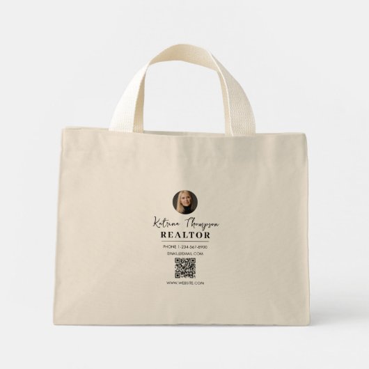Makelaar Makelaar Gift Swag Foto Mini Tote Bag (Achterkant)