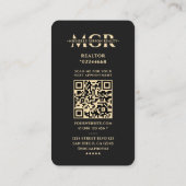 Makelaar Makelaar Goud Zwart Huis Modern Visitekaartje (Achterkant)