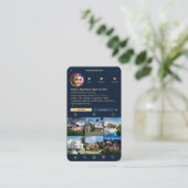 Makelaar Makelaar IG Marine Blauw Modern Visitekaartje (Staand voorkant)