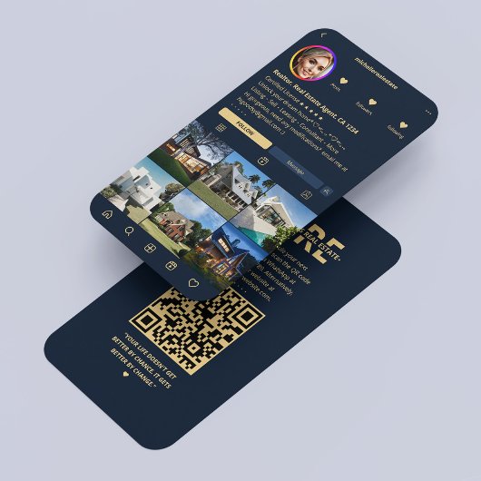 Makelaar Makelaar IG Marine Blauw Modern Visitekaartje