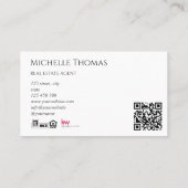 Makelaar Makelaar Logo Foto QR Code Visitekaartje (Achterkant)