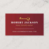 Makelaar Makelaar Luxe Gouden sleutel Visitekaartje (Voorkant)