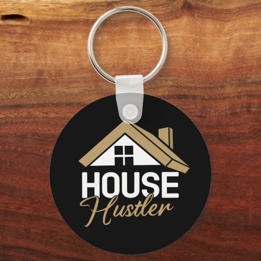Makelaar Makelaar Makelaar Huis Hustler Sleutelhanger (Achterkant)