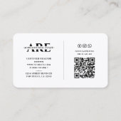 Makelaar Makelaar Minimal White Modern Visitekaartje (Achterkant)