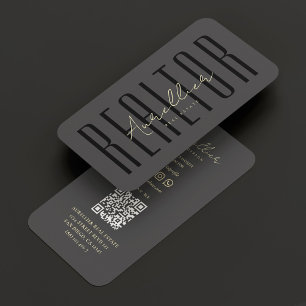 Makelaar makelaar Modern Gray Visitekaartje