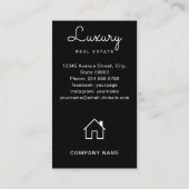 makelaar makelaar toevoegen foto monogram visitekaartje (Achterkant)