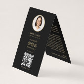 Makelaar Makelaar Zwart Goud Sleutel QR Foto Visitekaartje (Achterkant)