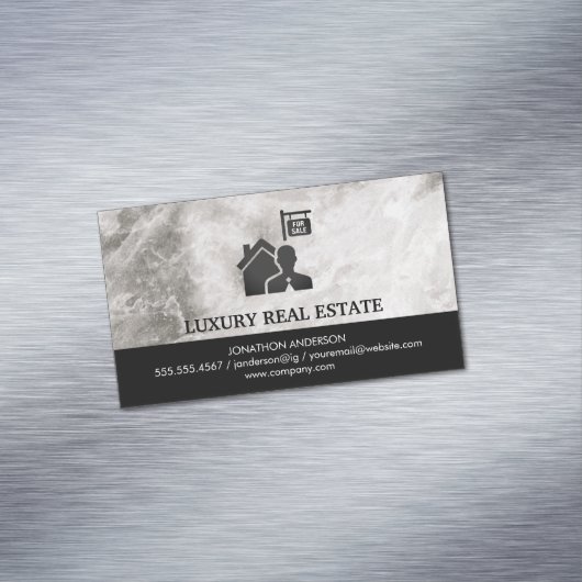 Makelaar Marble Magnetisch Visitekaartje (Voorbeeld)