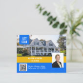 Makelaar Marketing heeft zojuist QR-code verkocht Briefkaart (Staand voorkant)