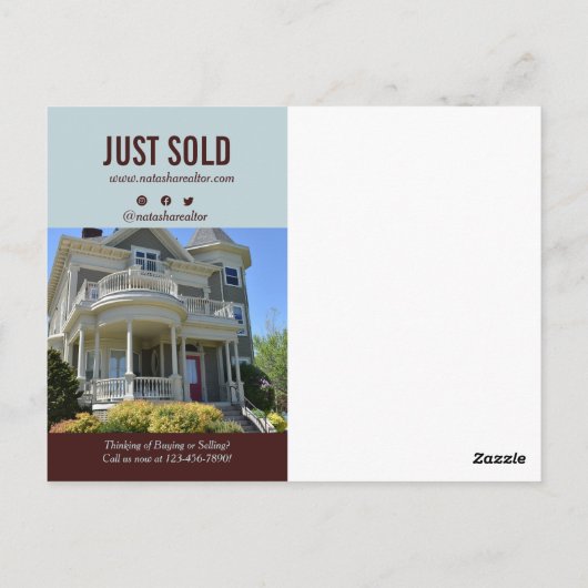 Makelaar Marketing heeft zojuist QR-code verkocht Briefkaart (Achterkant)