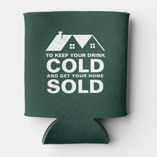 makelaar marketing klant geschenk onroerend goed p blikjeskoeler (Voorkant)