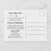 Makelaar Marketing Mailer Vastgoed Open Huis Briefkaart (Achterkant)