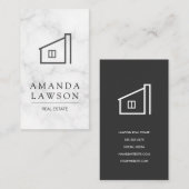 Makelaar | Marmer | Home pictogram Afsprakenkaartje (Voorkant / Achterkant)