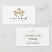 Makelaar met boomhut in goudkleur visitekaartje (Voorkant / Achterkant)