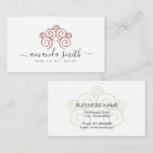 Makelaar met boomhut in roos visitekaartje (Voorkant / Achterkant)